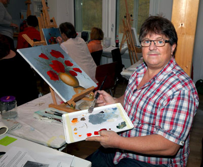 Ölmalerei Mohnblumenstrauß, Dr. Astrid Markus-Erb