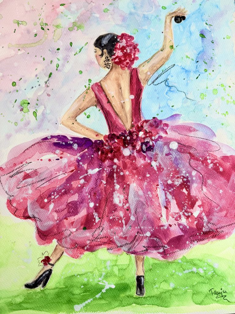 Flamenco-Tänzerin / Aquarell